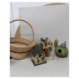 Bird houses in basket