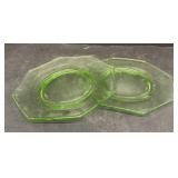 (2) green plates