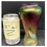 Art glass loetz  vase, roughness around the rim
