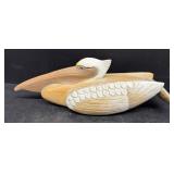 Hand carved wooden pelican