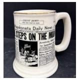 Neil Armstrong steps on the moon mug