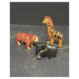 Christmas animal, ornaments, giraffe, tiger