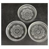 Decorative glass coasters