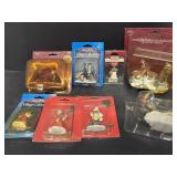 Santa workbench and village collectible figures
