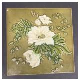 Decorative flower tile