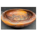 Haitian carved wooden bowl