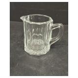 Clear glass creamer
