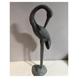 Cast aluminum stork 30.5"