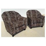 (2) Zebra Chairs **