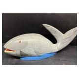 Haitian wooden hand-painted fish