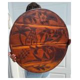 Carved mahogany or rosewood plaque/table