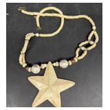 Star handmade beaded necklace