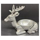 Metal deer candy dish