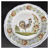 Quimper hand-painted rooster plate