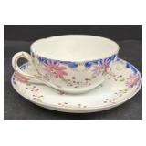 Decorative tea cup, and saucer
