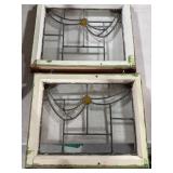 Pair of lead glass windows