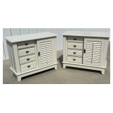 (2) White Chests of Drawers