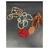 Costume, jewelry, necklaces, beaded, and shells