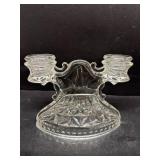 Double glass candle holder