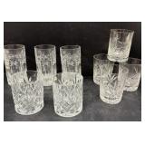 Tumblers, scotch glasses, and tall glasses