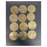 (12) Sacajawea dollar coins