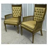 (2) French provincial parlor chairs