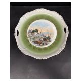 Windmill boats houses decorative plate
