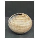 Hand thrown pottery vase