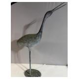 Cast aluminum stork 31.5"