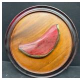 Haitian watermelon plaque