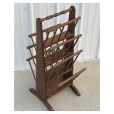 Wood Spindle Magazine Rack
