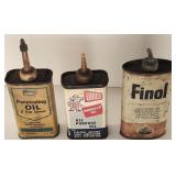(3) Adverting Oil Cans-Finol, Unico & Grants