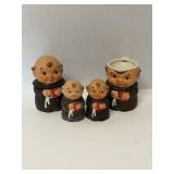 FRAIR TUCK creamer, sugar and salt & pepper