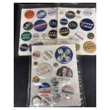 Political campaign buttons