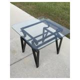 Glass top end table