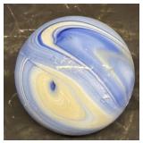Blue white swirl gearshift knob
