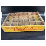 Divided Coca Cola crate great paint, no bottom