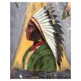 Early ORINOCO Tribe, Indian painting on glass