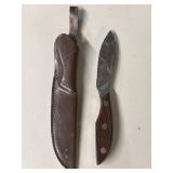 German ripple edge knife with sheath