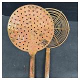 (2) Primitive Stainers / Ladles