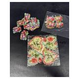 Victorian flower and Hart paper cut outs made in