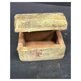 Miniature handmade wooden chest