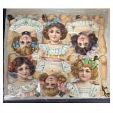 Victorian German little girl paper, cut out dolls