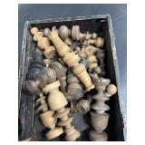 Wood chess pieces