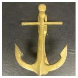 Brass boat anchor door knocker