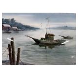 Lee MULDOON watercolor of fishing boat