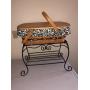1996 Longaberger Basket w/lid & cloth & plastic li