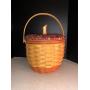 1997 Longaberger Pumpkin Basket w/liner, fabric