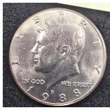 1988 D Kennedy Half Dollar
