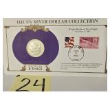 1903 Morgan Silver Dollar & Stamps